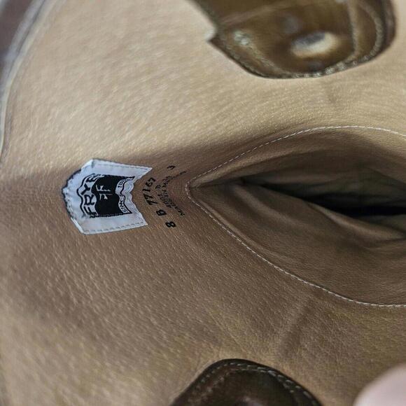 Frye Melissa Riding Boot Button Lug Equestrian Tall Women’s 8 Brown Distressed - Picture 9 of 11